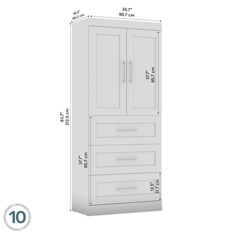 Armoire-penderie 36L avec tiroirs