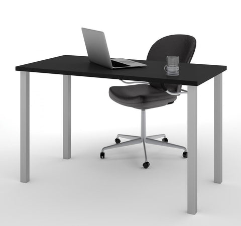 Table de bureau 48L avec pattes de métal carrées