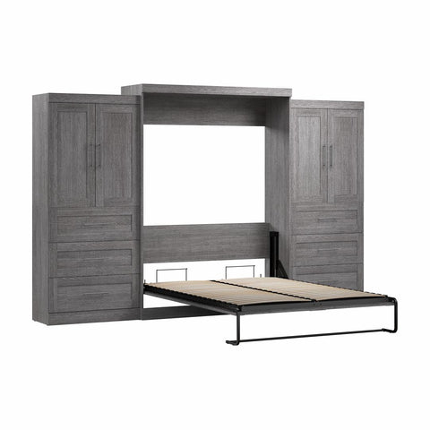 Grand lit escamotable avec penderies (136L)