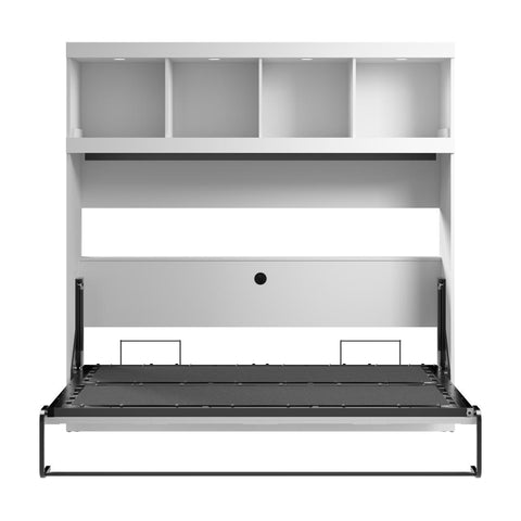 80W Full Horizontal Murphy Bed with Overhead Storage
