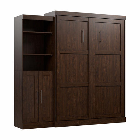 Grand lit escamotable et organisateur de garde-robe avec portes (90L)