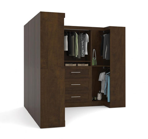 Système de rangement de garde-robe walk-in 161L