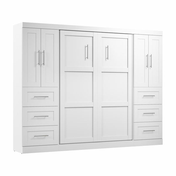 Lit escamotable double avec armoires-penderies (109L)