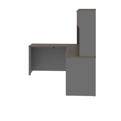 Bureau en L 72L avec caisson et huche