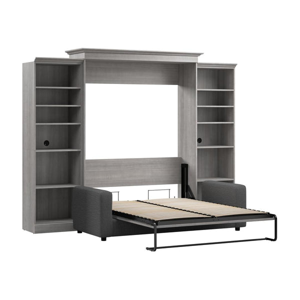 Grand lit escamotable avec canapé et organisateurs de garde-robe (115L)