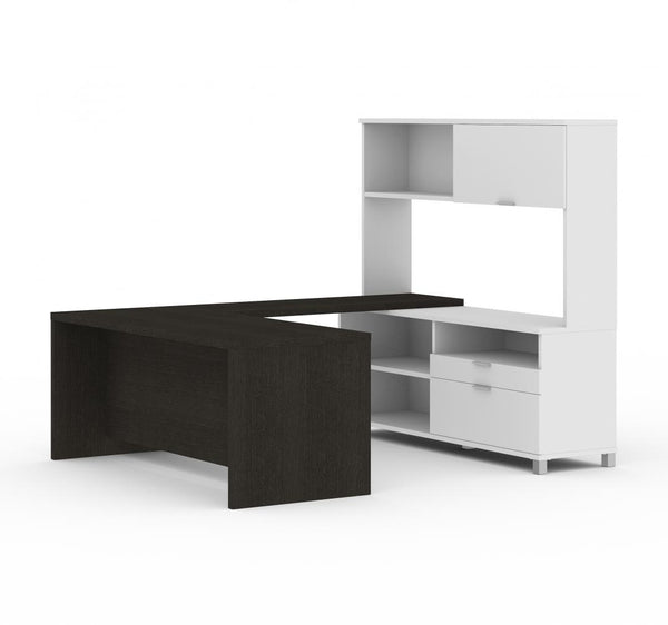 Bureau de direction en U 72L avec huche