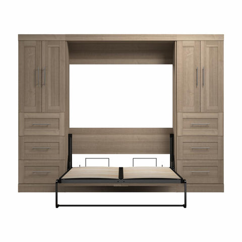 Lit escamotable double avec armoires-penderies (109L)