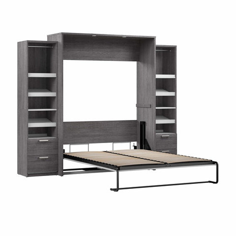 Grand lit escamotable et 2 organisateurs de garde-robe avec tiroirs (105L)