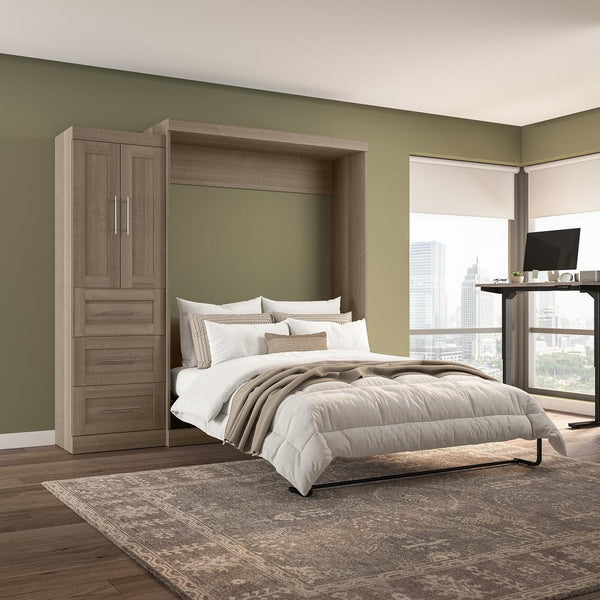 Queen Murphy Bed with Closet Storage Cabinet (89W)