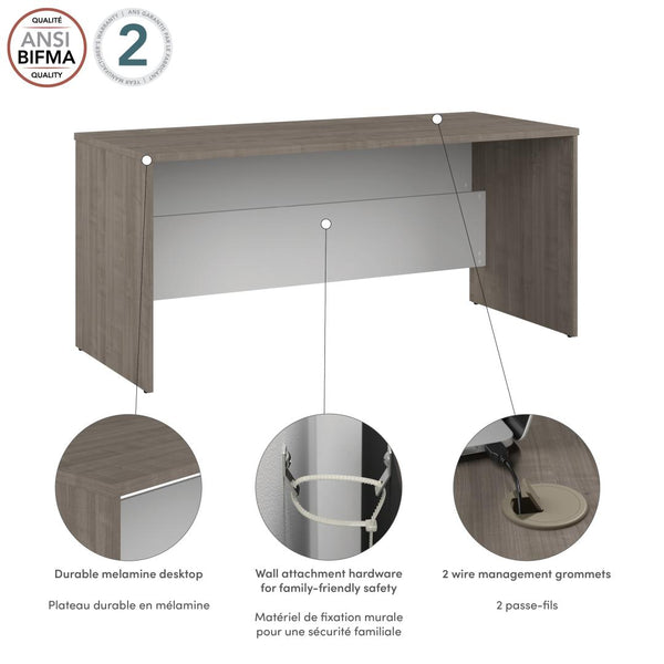 Bureau sans caisson 65L