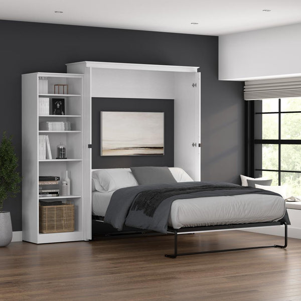 Grand lit escamotable avec organisateur de garde-robe (94L)