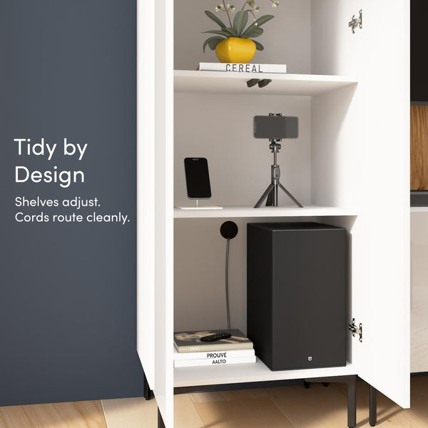 24W Modular Tall Storage Cabinet with Doors