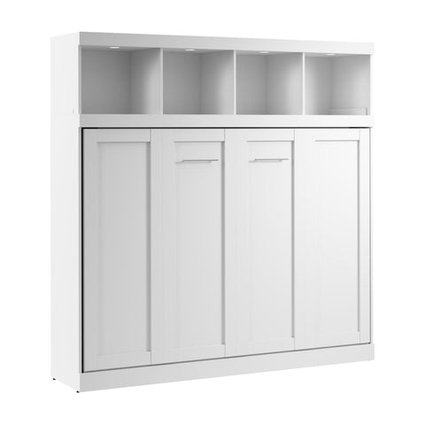 85W Queen Horizontal Murphy Bed with Overhead Storage