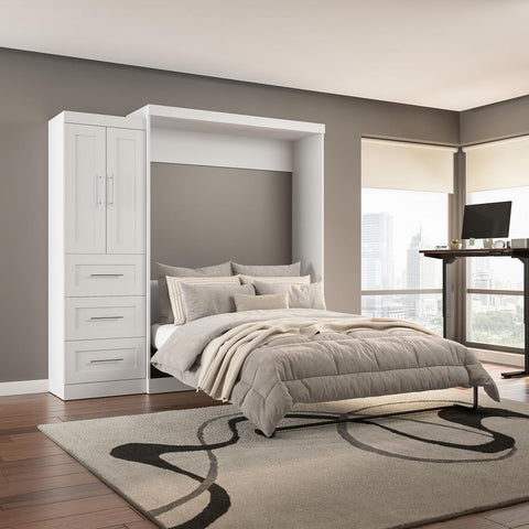 Grand lit escamotable avec armoire-penderie (89L)