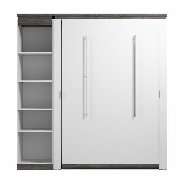 Lit escamotable double avec étagère (81L)