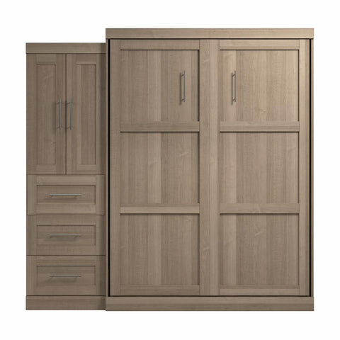 Grand lit escamotable avec armoire-penderie (89L)