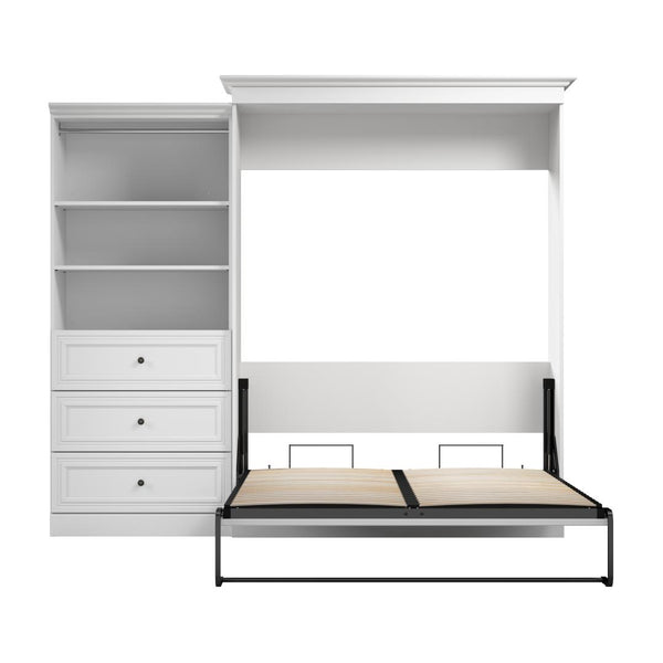 Queen Murphy Bed and Closet Organizer with Drawers (103W)