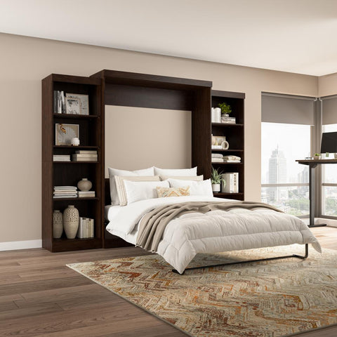 Queen Murphy Bed and 2 Shelving Units (115W)