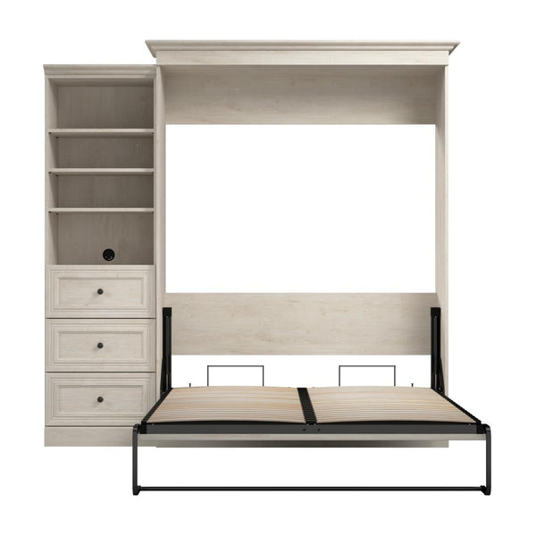 Queen Murphy Bed and Closet Organizer with Drawers (92W)