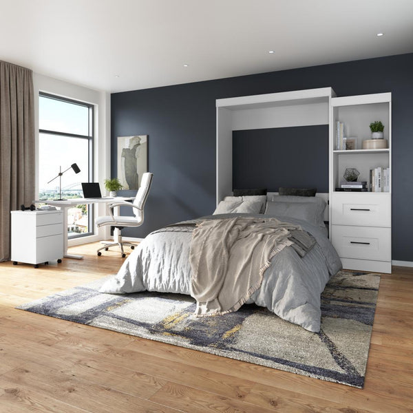 Full Murphy Bed and Closet Organizer with Drawers (85W)