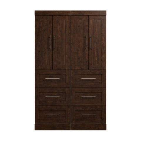 Contemporary Closet System with Doors & Drawers, 50W x 19D