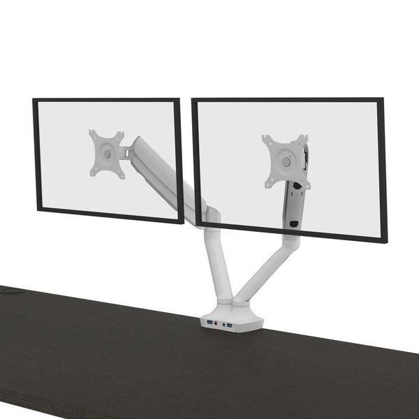 72W x 30D Standing Desk with Dual Monitor Arm