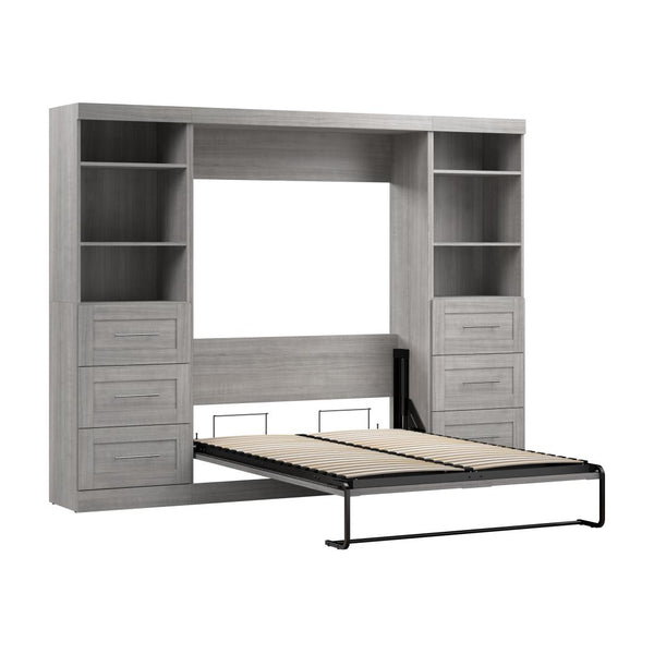 Full Murphy Bed and 2 Shelving Units with Drawers (109W)