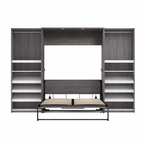 Lit escamotable double avec 2 organisateurs de garde-robe (119L)