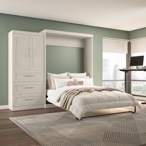 Grand lit escamotable et armoire avec tiroirs (101L)
