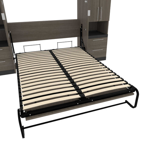 Lit escamotable deux places (double) et solutions de rangement étroites avec tiroirs (99L)