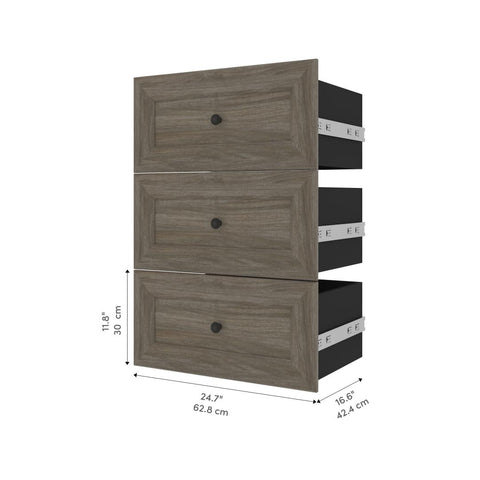 Traditional Drawers (3) Set, 25W x 15D