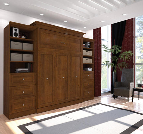 Grand lit escamotable et 2 organisateurs de garde-robe avec tiroirs (115L)