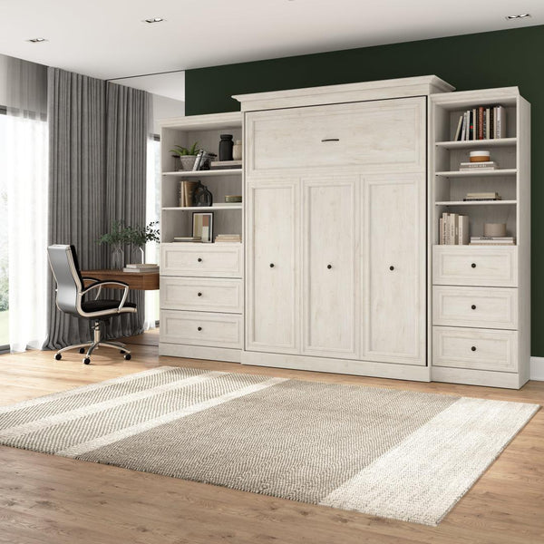 Grand lit escamotable et organisateurs de garde-robe avec tiroirs (126L)