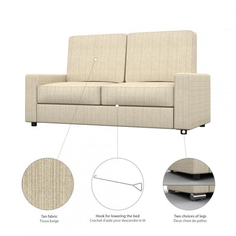 Sofa pour lit double escamotable (sans dossier)