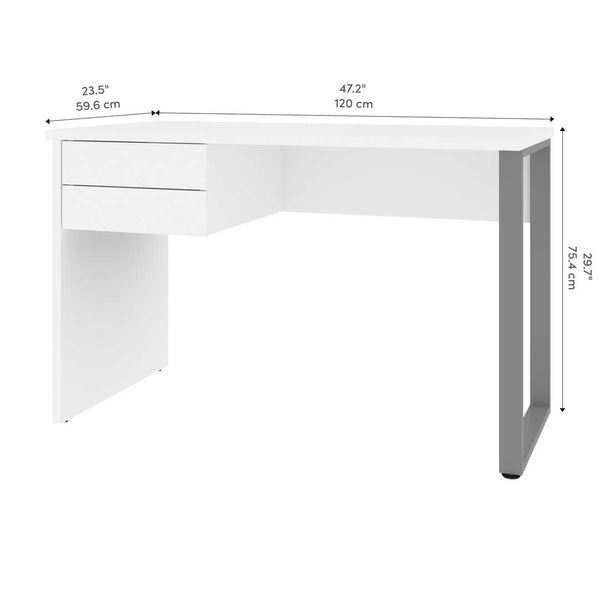 48W Small Table Desk with U-Shaped Metal Leg