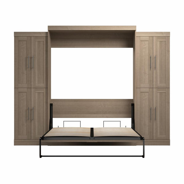 Queen Murphy Bed with Storage Cabinets (115W)