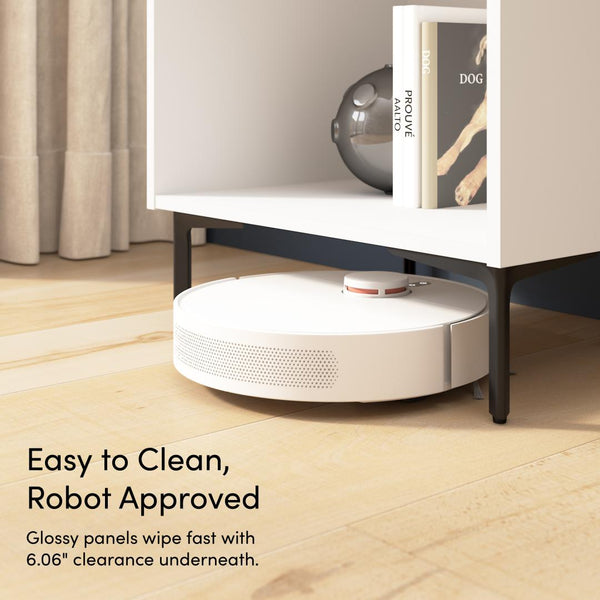 24W Modular Media Storage Tower with Shelves