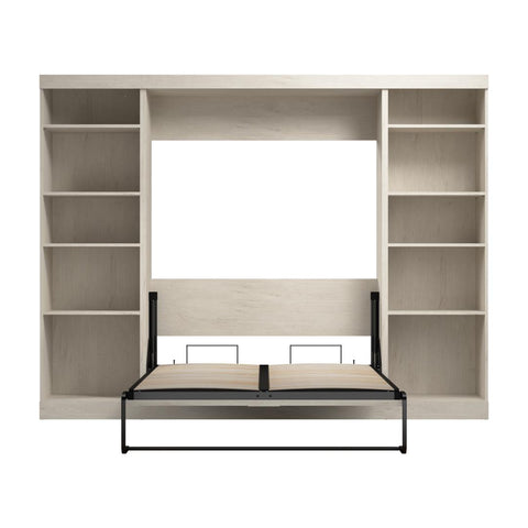 Full Murphy Bed with 2 Shelving Units (109W)