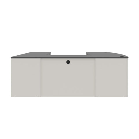 72W U-Shaped Executive Desk with Lateral File Cabinet