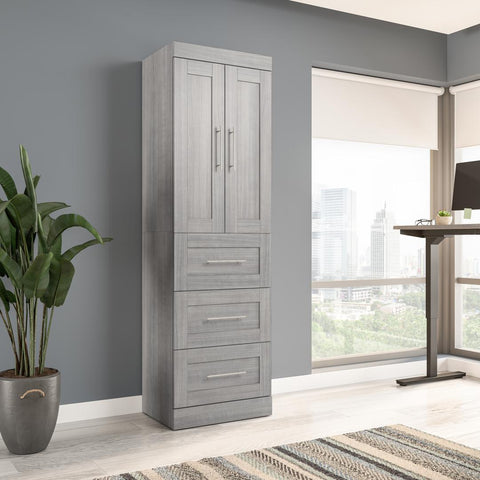 Contemporary Closet System with Drawers, 25W x 19D