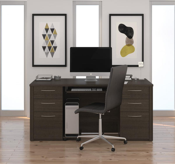 66W Executive Desk with Two Pedestals