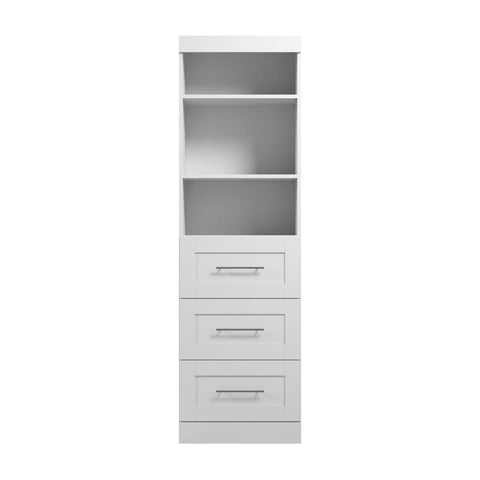 Contemporary Closet System with Drawers, 25W x 19D