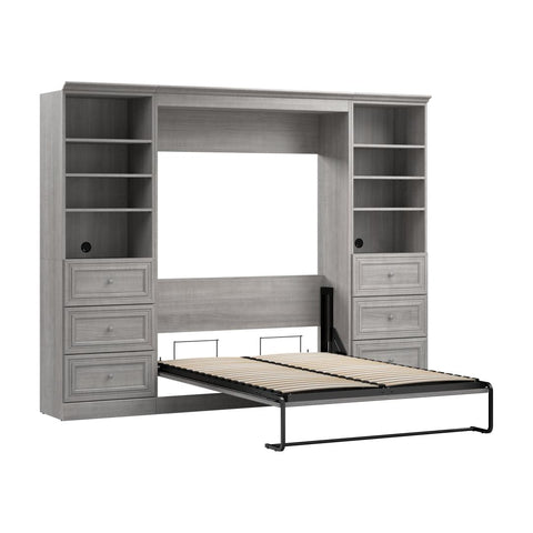 Lit escamotable double et 2 organisateurs de garde-robe avec tiroirs (109L)