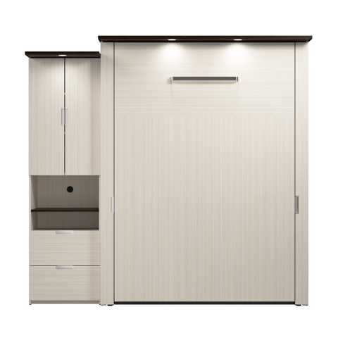 Grand lit escamotable avec armoire (91L)