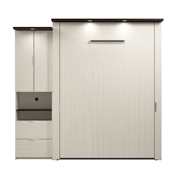 Grand lit escamotable avec armoire (91L)