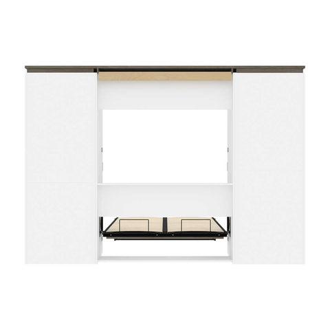 Lit escamotable deux places (double) avec rangement multifonctionnel (119L)