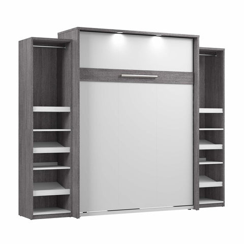 Grand lit escamotable avec 2 organisateurs de garde-robe (105L)