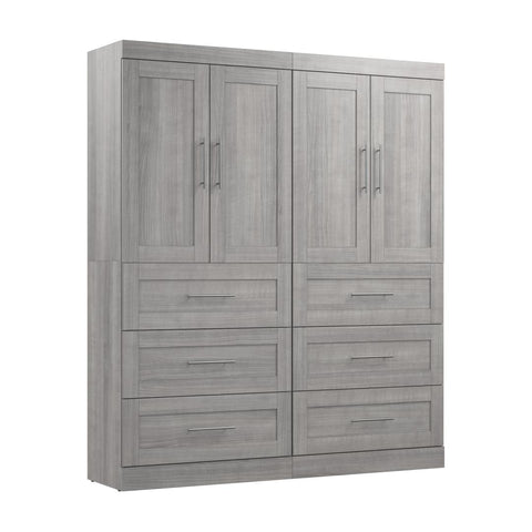 Contemporary Closet System with Drawers, 72W x 19D
