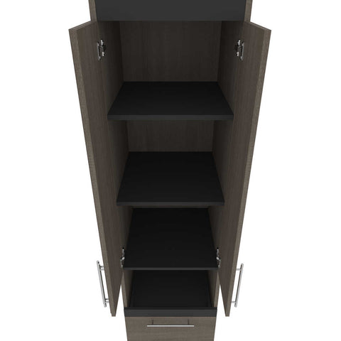 Lit escamotable deux places (double) et solutions de rangement étroites avec tiroirs (99L)
