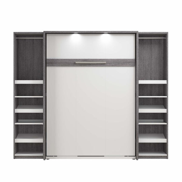 Lit escamotable double avec 2 organisateurs de garde-robe (99L)